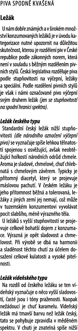 Piva spodn kva en  Le  k U n m dob e zn m ch a v  irok m mno stv  konzumovan ch le  k  je v  vodu kategorizace nutn ...