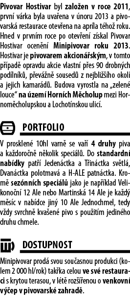 Pivovar Hostivar byl zalo en v roce 2011, prvn v rka byla uva ena v  noru 2013 a pivovarsk  restaurace otev ena na a...