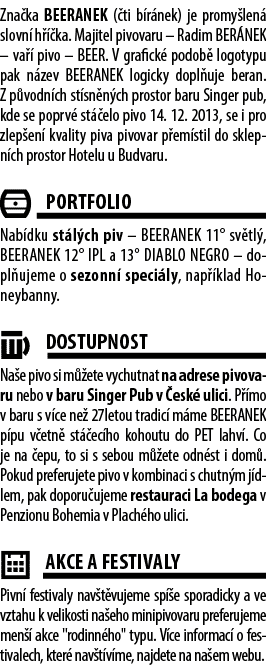 Zna ka BEERANEK ( ti b r nek) je promy len slovn  h   ka. Majitel pivovaru – Radim BER NEK – va   pivo – BEER. V gra...