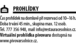 ￼PROHL DKY as prohl dek na domluv  p i rezervaci od 10–16 h. Doba trv n  45 min., skupina max. 12 osob. Tel. 777 356...
