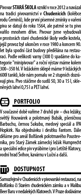 Pivovar STAR  KOLA vznikl v roce 2012 a nav zal na tradici pivovarnictv  v Chudenic ch (kol bce rodu  ern n ), kde p...
