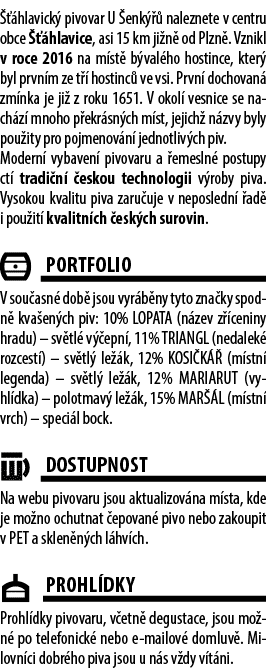   hlavick  pivovar U  enk    naleznete v centru obce    hlavice, asi 15 km ji n  od Plzn . Vznikl v roce 2016 na m s...