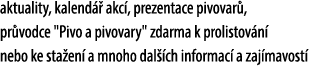 aktuality, kalend  akc , prezentace pivovar , pr vodce \“Pivo a pivovary\" zdarma k prolistov n  nebo ke sta en  a m...