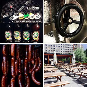 Provozy pivovaru Lužiny, pivovarské restaurace a pivního baru s terasou jsou umístěné ve třech patrech objektu OC Lužiny